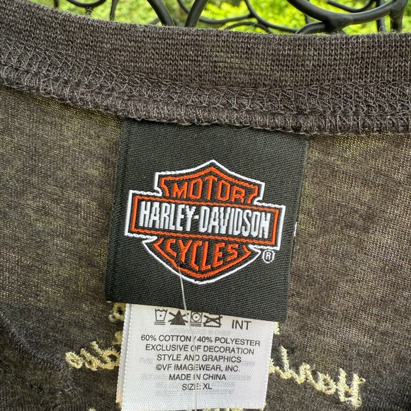 Harley-Davidson Gray and Orange Long Sleeve Tee Women’s - Picture 5 of 10